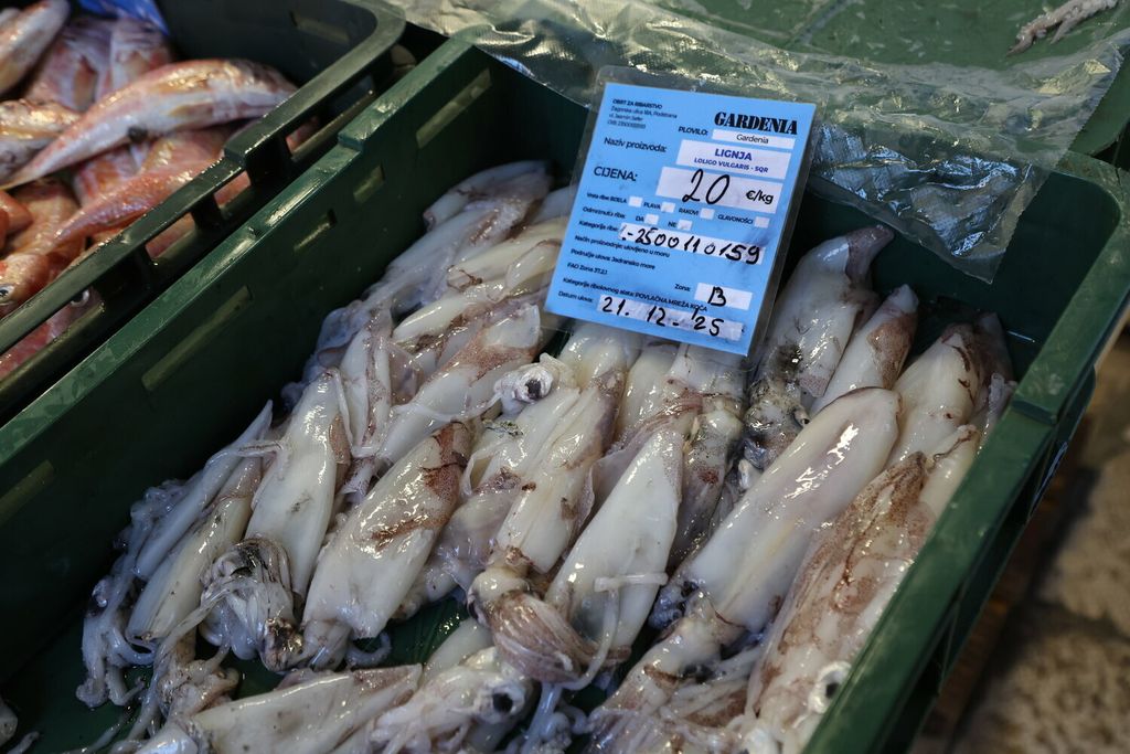 Ponuda u splitskoj ribarnici na Badnjak - 9