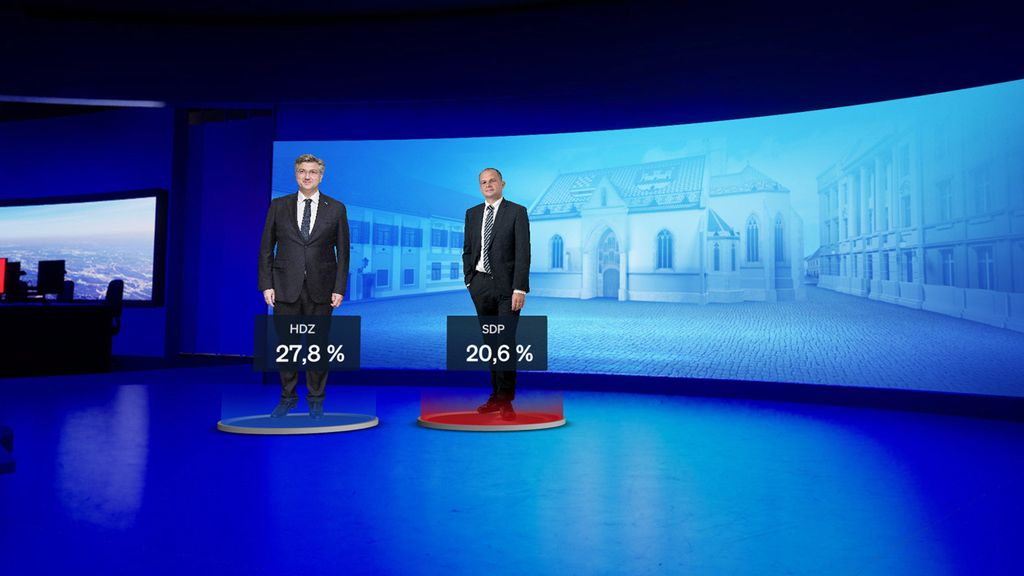 Valentina Baus i Dino Goleš, voditelji Dnevnika Nove TV