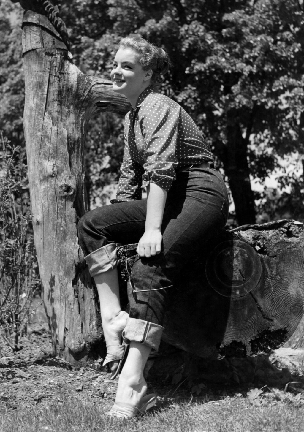 Romy Schneider u trapericama 1955.