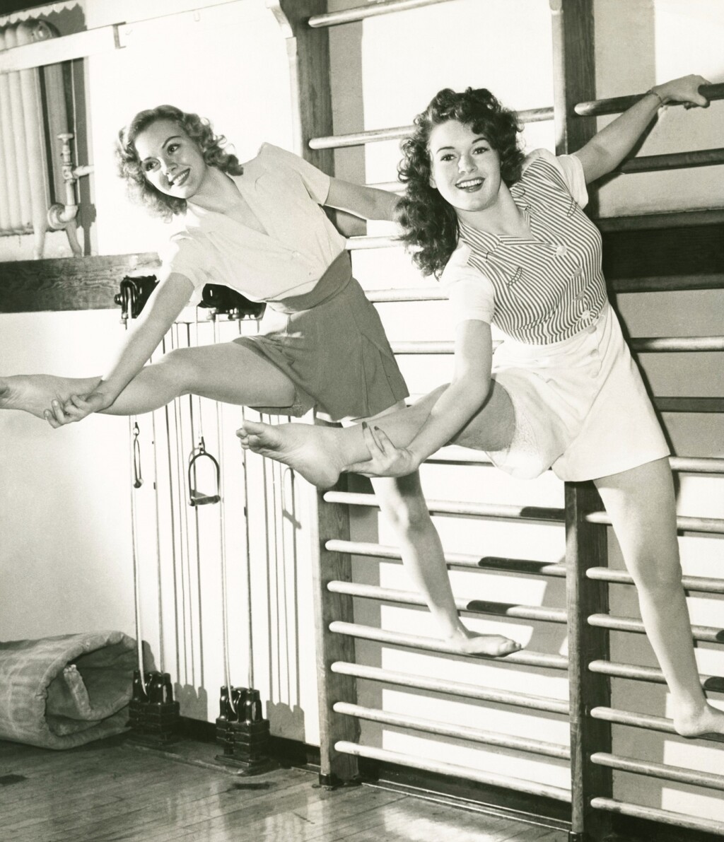 Kratke hlače i majice bile su popularna odjeća za vježbanje u 40-im i 50-im godinama prošlog stoljeća