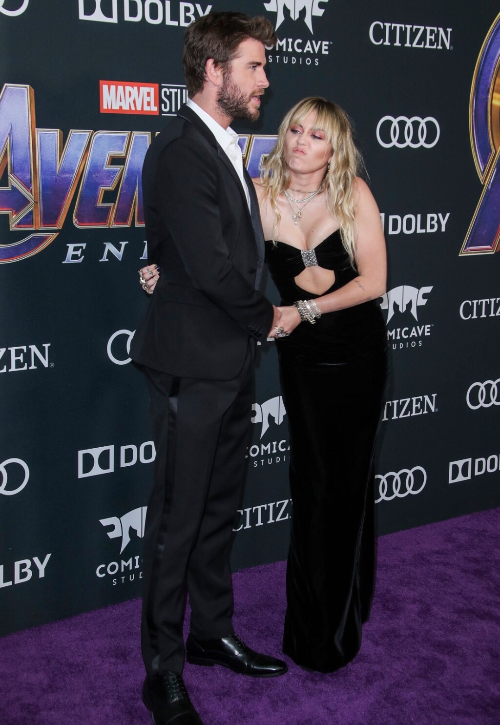 Miley Cyrus i Liam Hemsworth na premijeri Avengersa 2019. godine