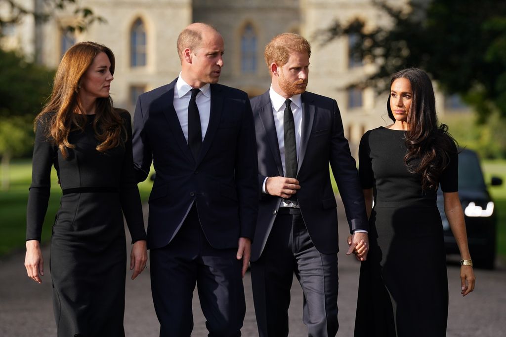 Kate Middleton, princ William, princ Harry, Meghan Markle - 1