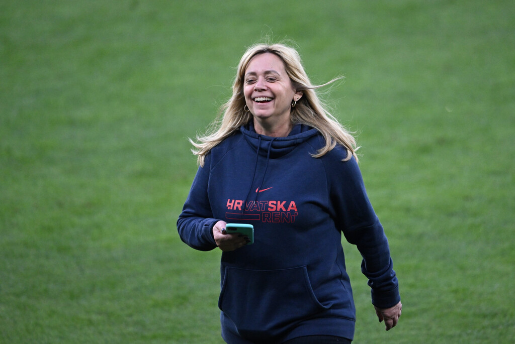 Iva Olivari na treningu nogometne reprezentacije