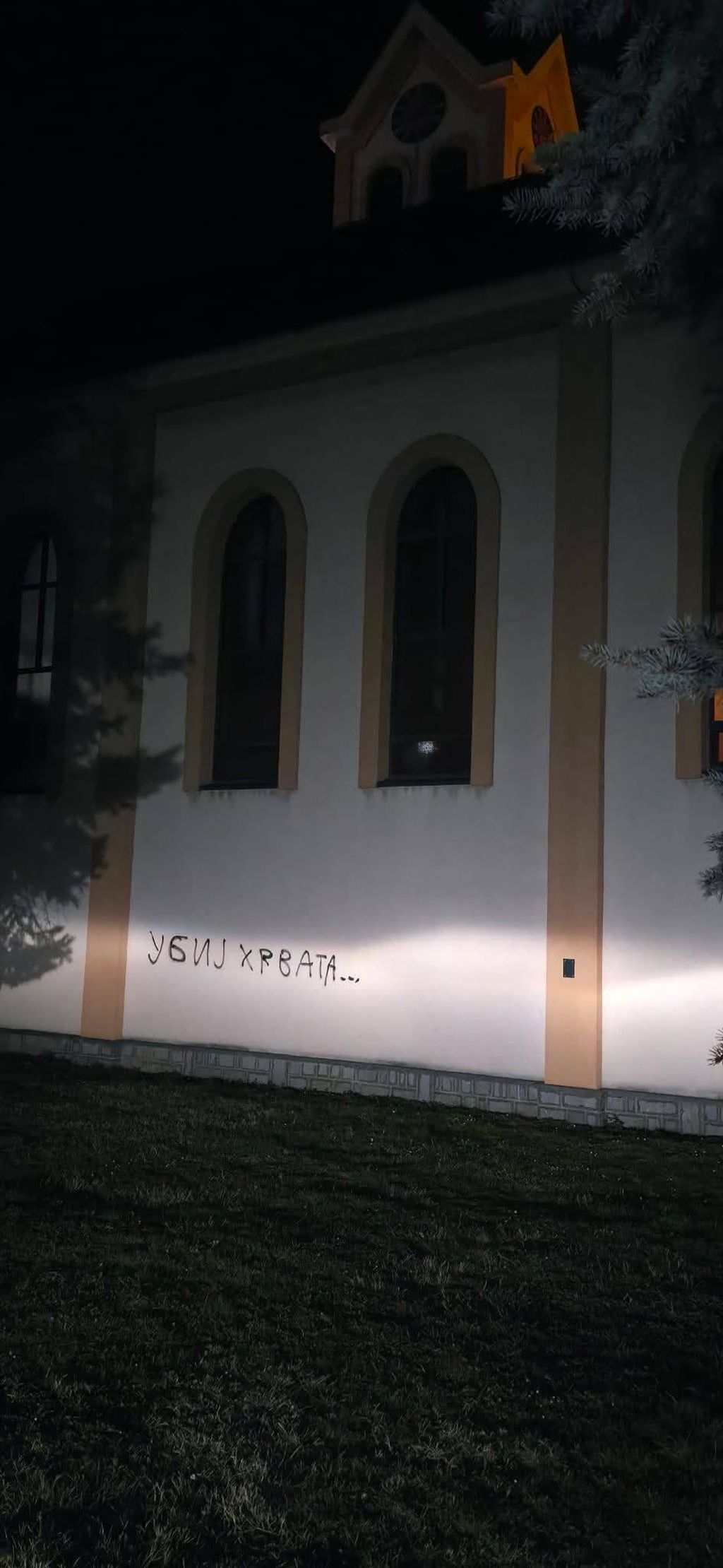 Grafit na crkvi u BiH