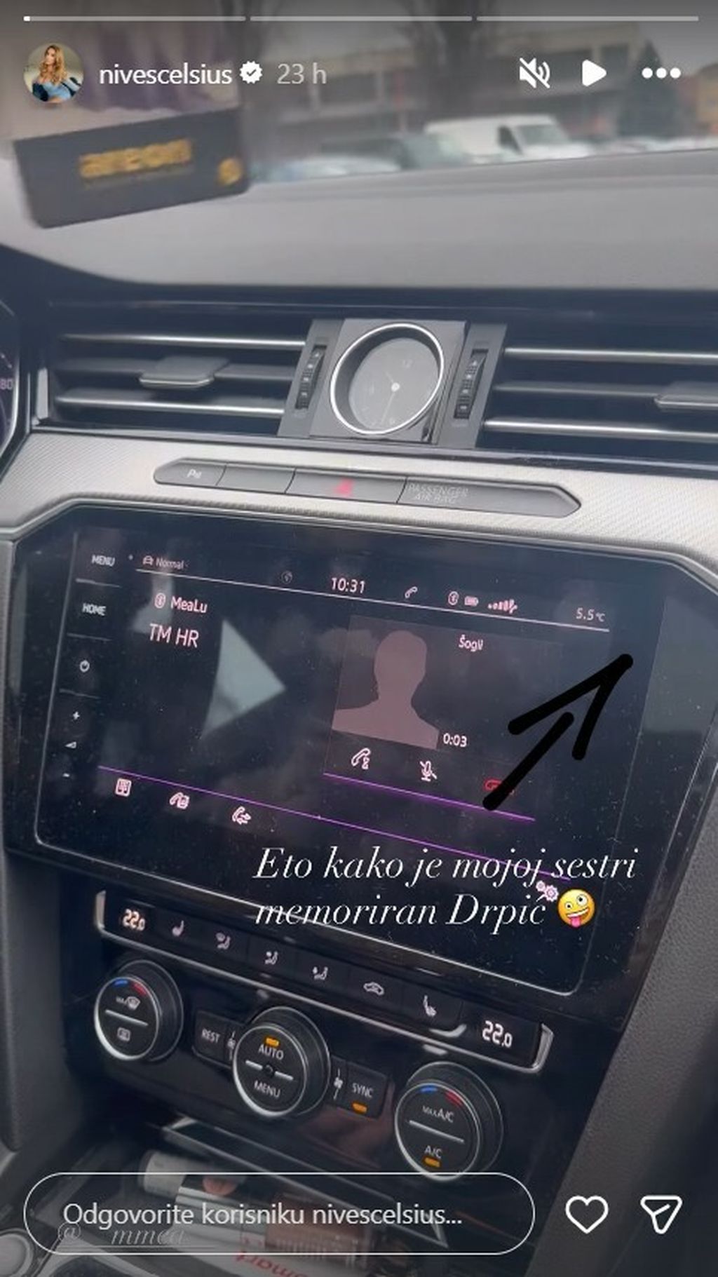 Nives Celzijus na Instagramu