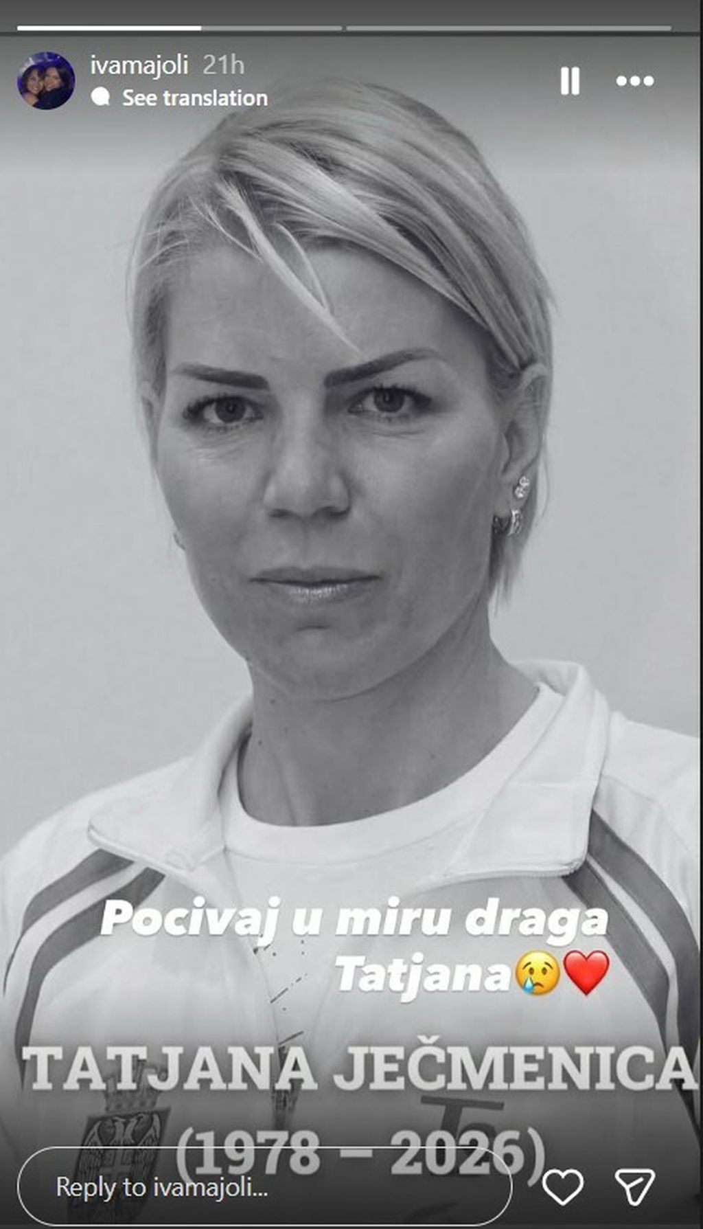 Iva Majoli na Instagramu