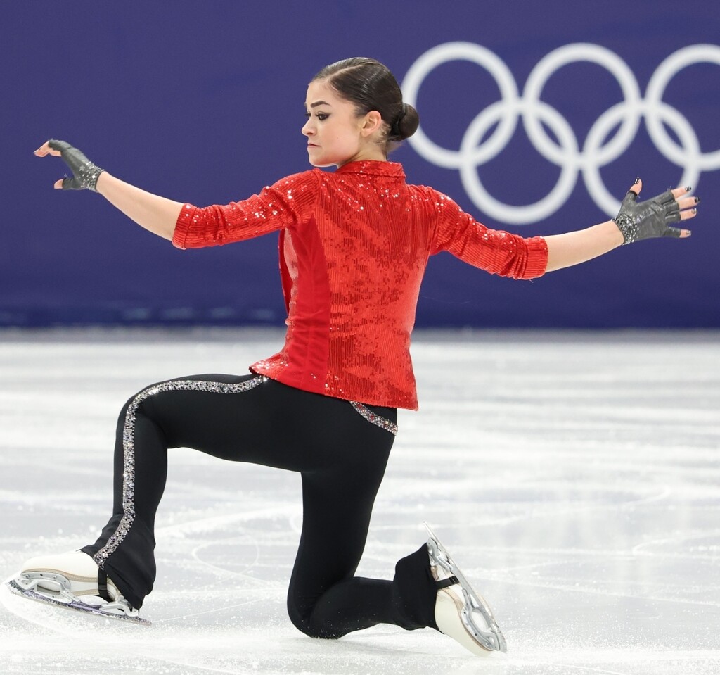 Adeliia Petrosian u kratkom programu na Zimskim olimpijskim igrama