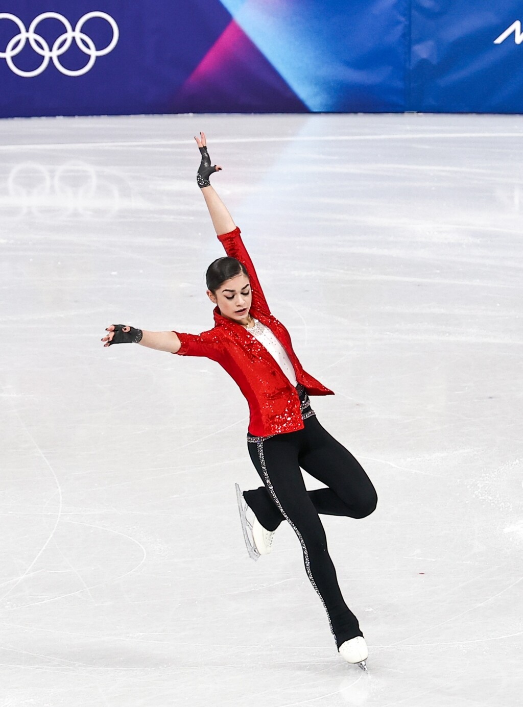 Adeliia Petrosian u kratkom programu na Zimskim olimpijskim igrama