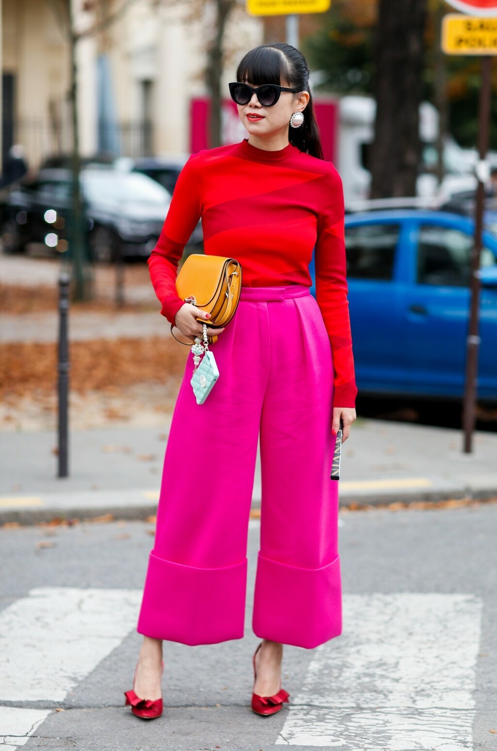 Crvena boja u street style izdanjima s Tjedana mode - 3