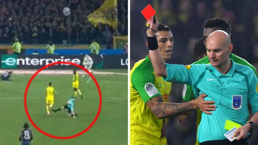 Bizarna situacija na utakmici Nantesa i PSG-a (Screen shot Youtube.com)