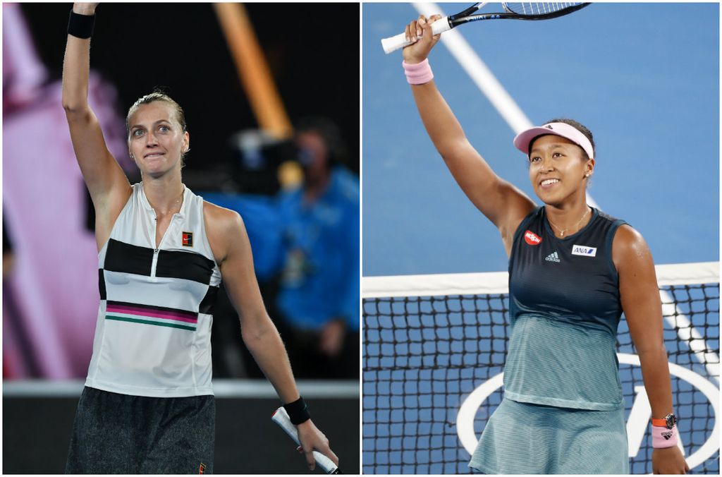 Kvitova vs Osaka (Foto: AFP)