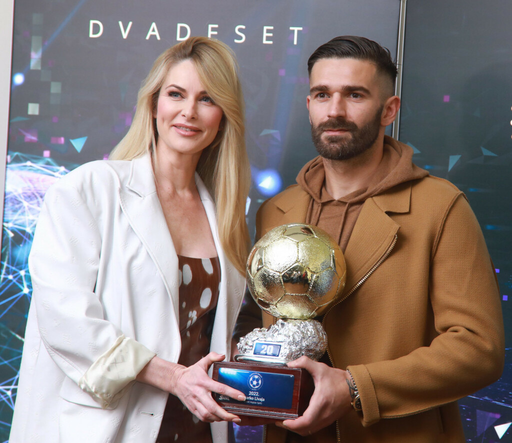 Iris i Marko Livaja na proglašenju najboljeg nogometaša Hrvatske za 2022. godinu