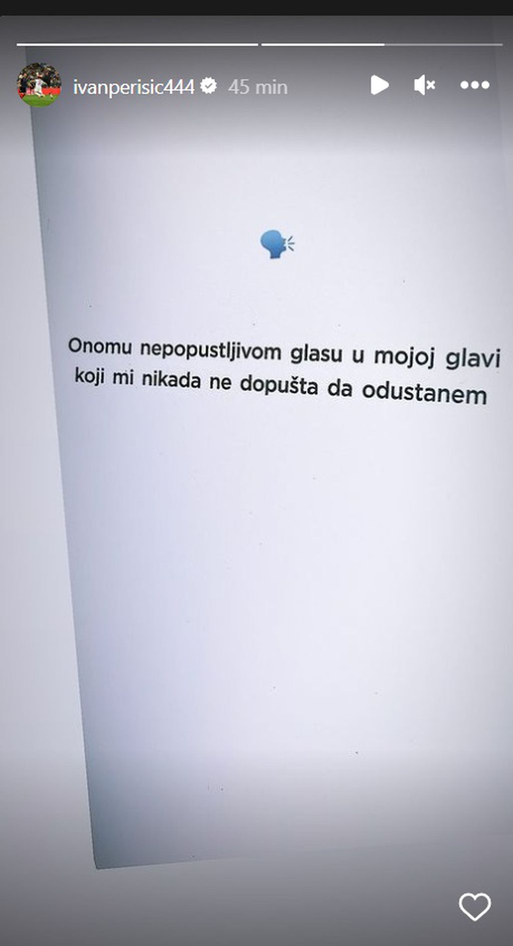 Objava Ivana Perišića