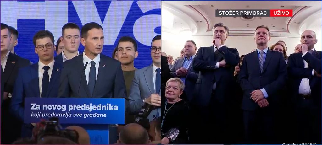 Dragan Primorac drži govor, Andrej Plenković proživljava emocije