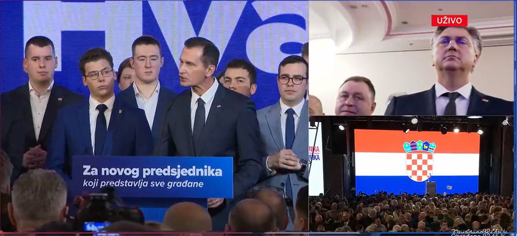 Dragan Primorac drži govor, Andrej Plenković proživljava emocije