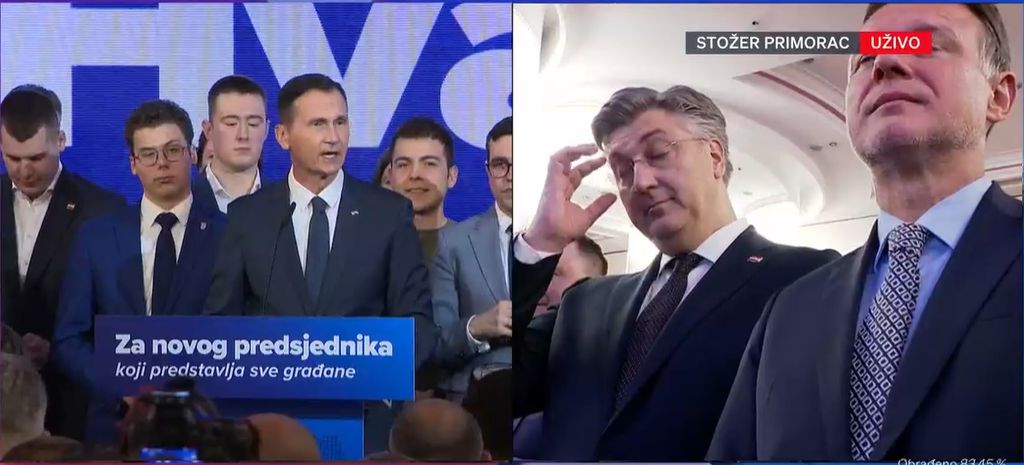 Dragan Primorac drži govor, Andrej Plenković proživljava emocije