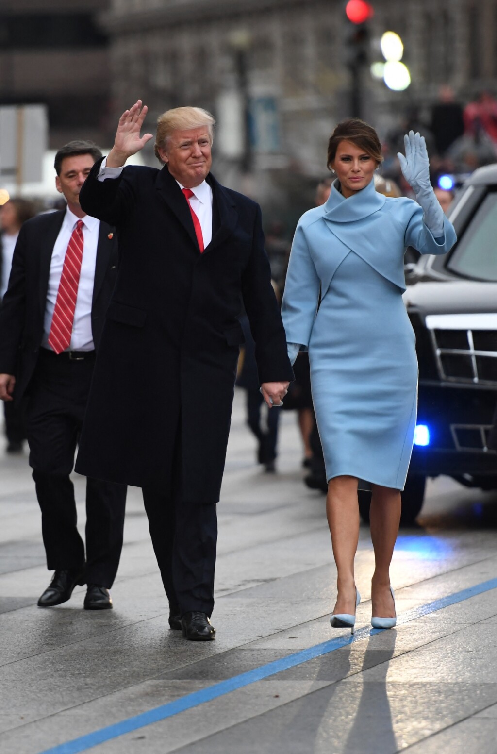 Melania Trump i Donald Trump na inauguraciji 2017.