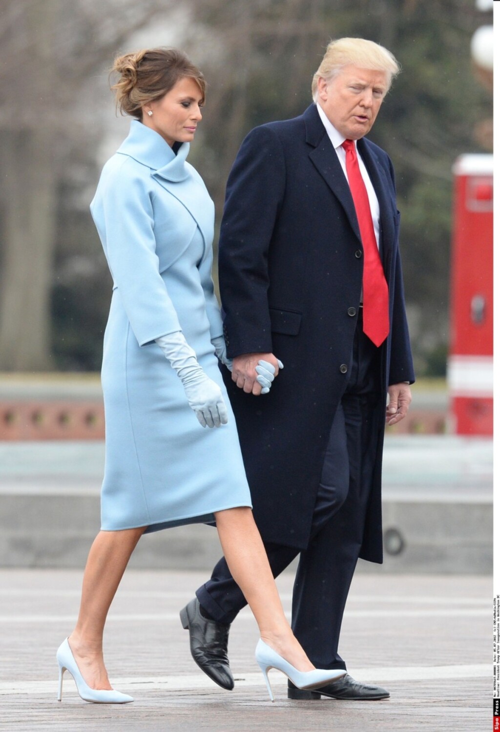 Melania Trump i Donald Trump na inauguraciji 2017.