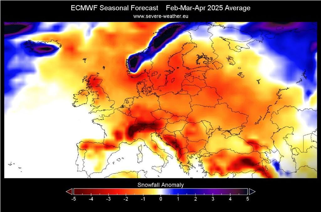 Prognoza za proljeće prema ECMWF modelu