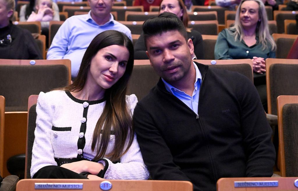 Eduardo da Silva i supruga Andrea