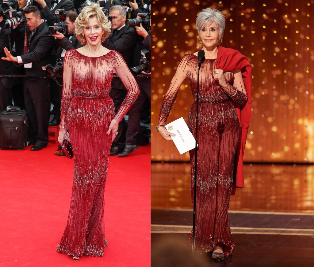 Jane Fonda u haljini Elieja Saaba 2014. i 2020. godine