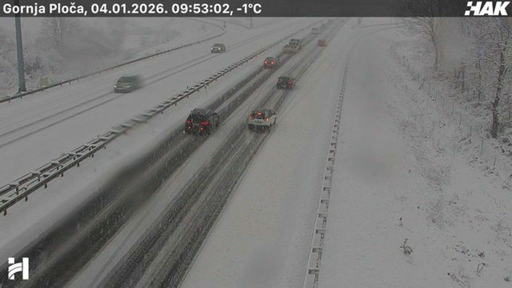 Autocesta kod čvora Sveti Rok u 9:50