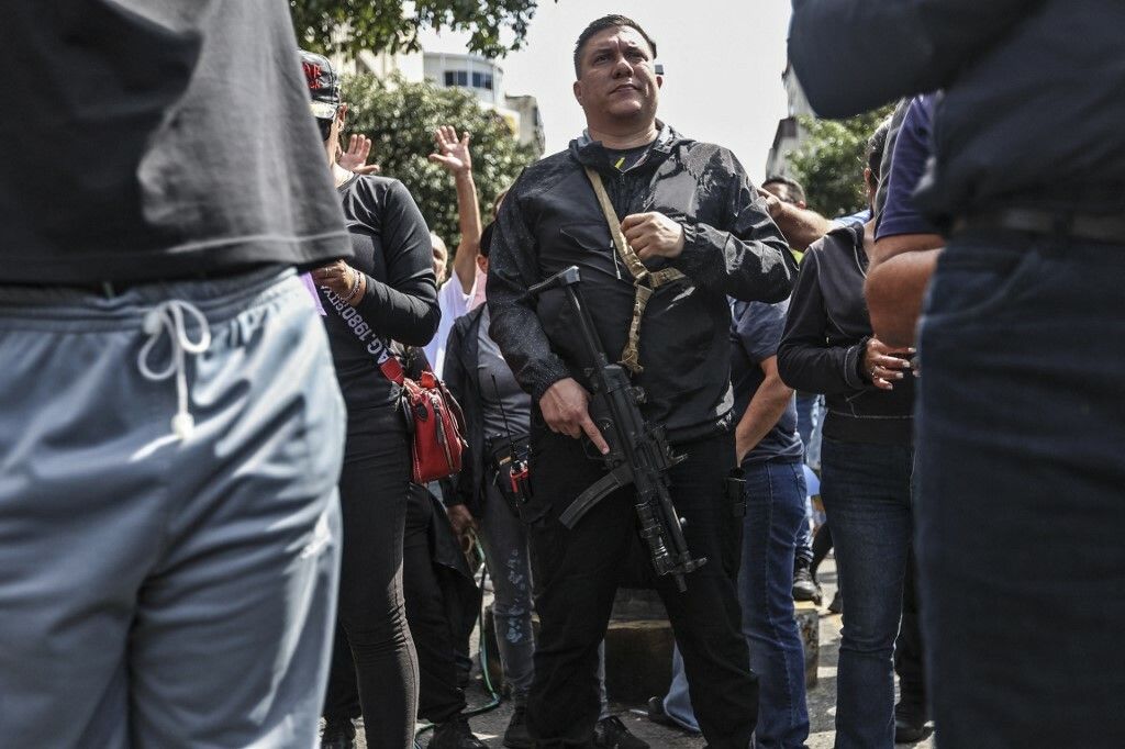 Pripadnik venezuelske vojske u Caracasu