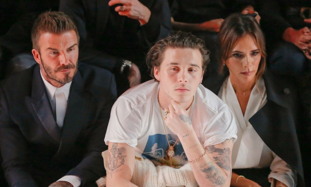 David, Brooklyn i Victoria Beckham