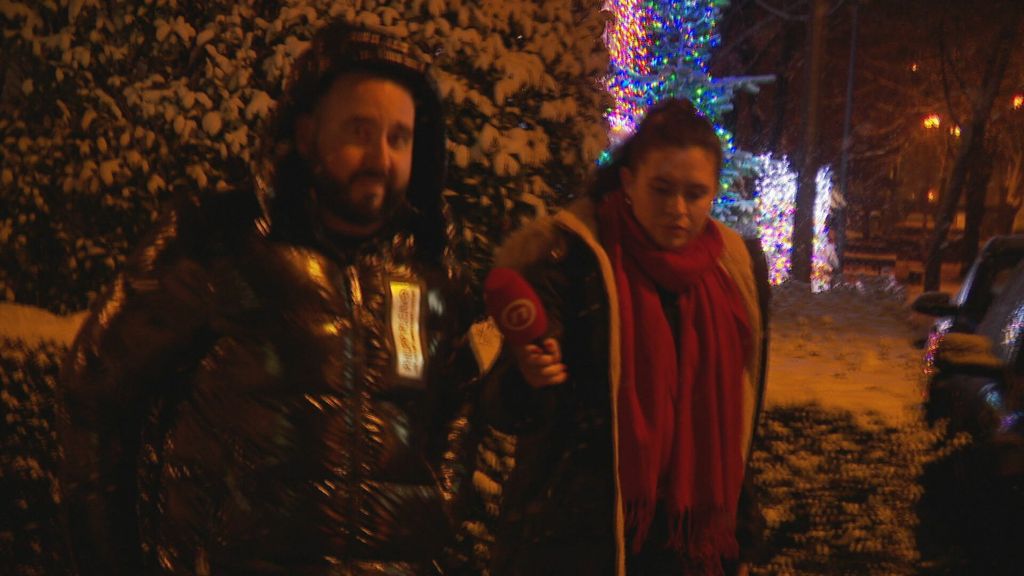 Bruno Ljubić i reporterka Dnevnika Nove TV Tea Johmann Nitraj