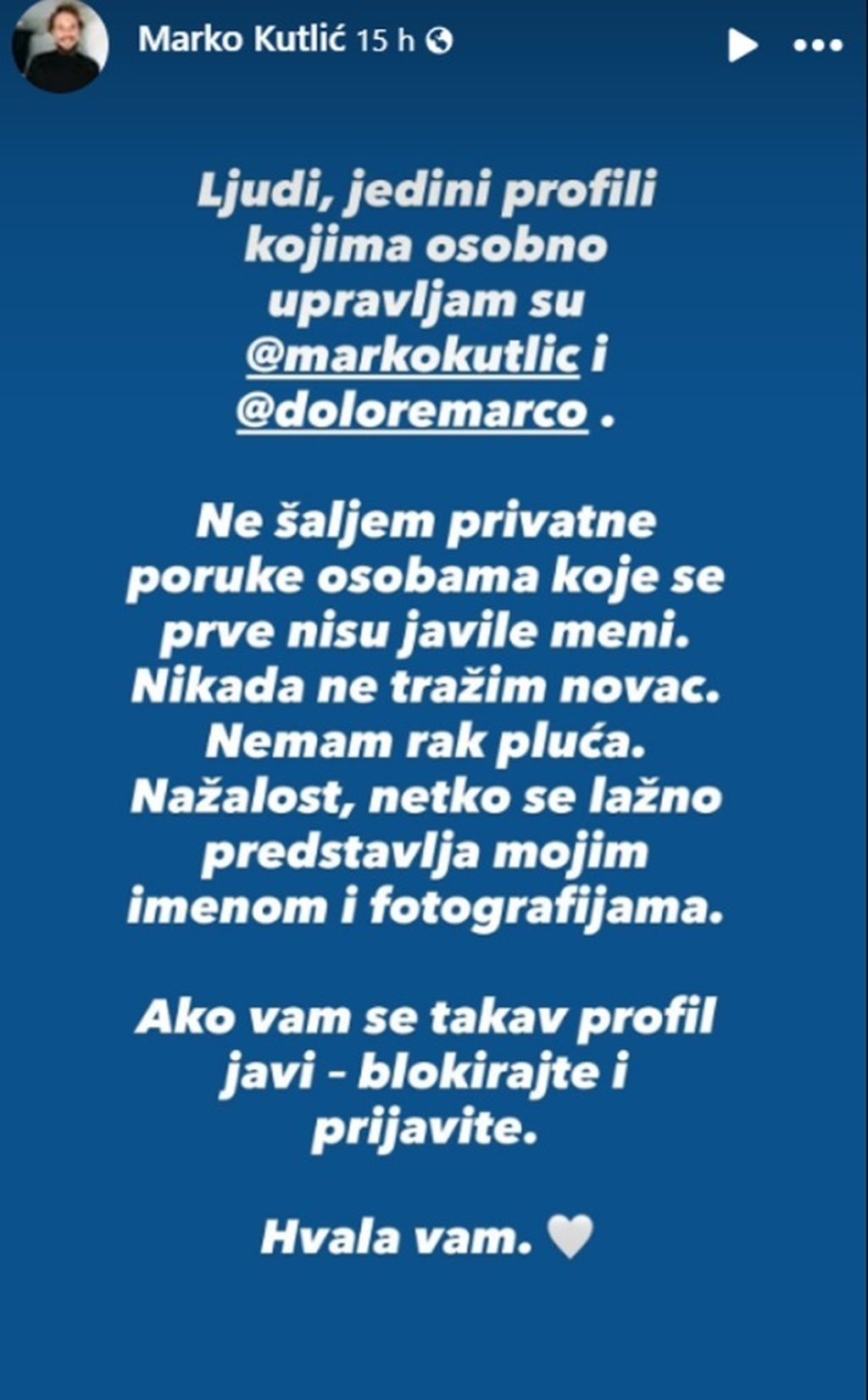 Marko Kutlić na Instagramu