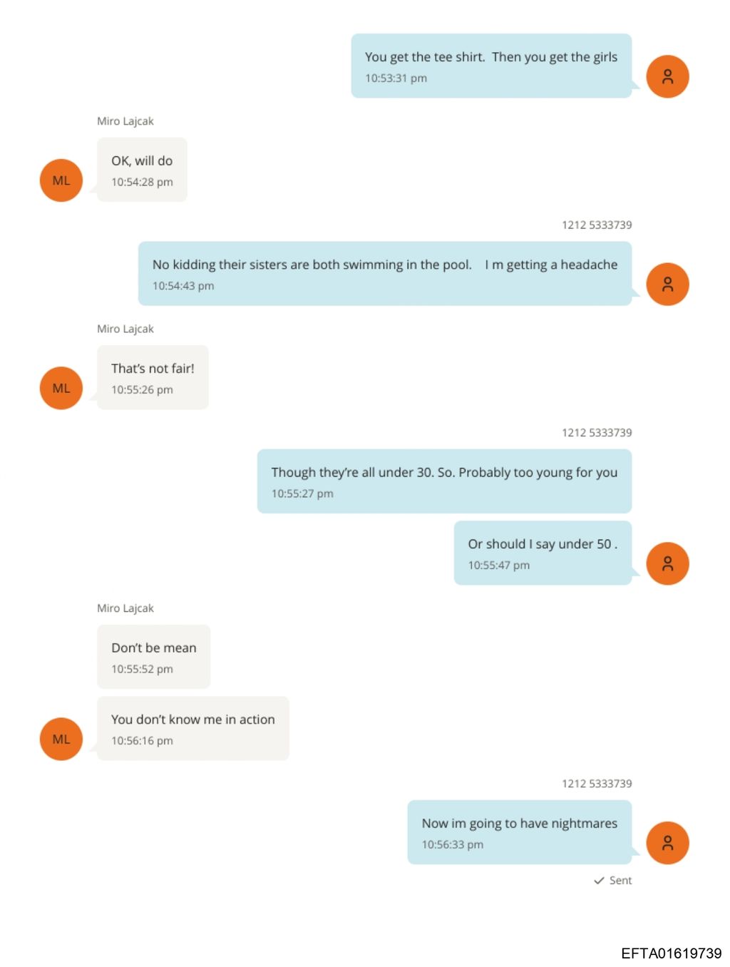 Poruke između Epsteina i Lajčaka