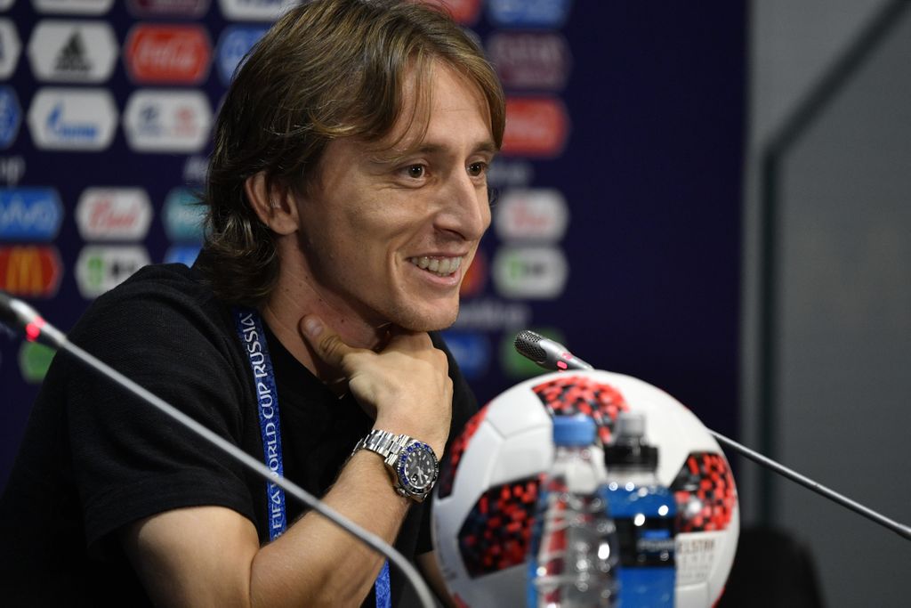 Luka Modrić na konferenciji za novinare u Rusiji (Foto: AFP)