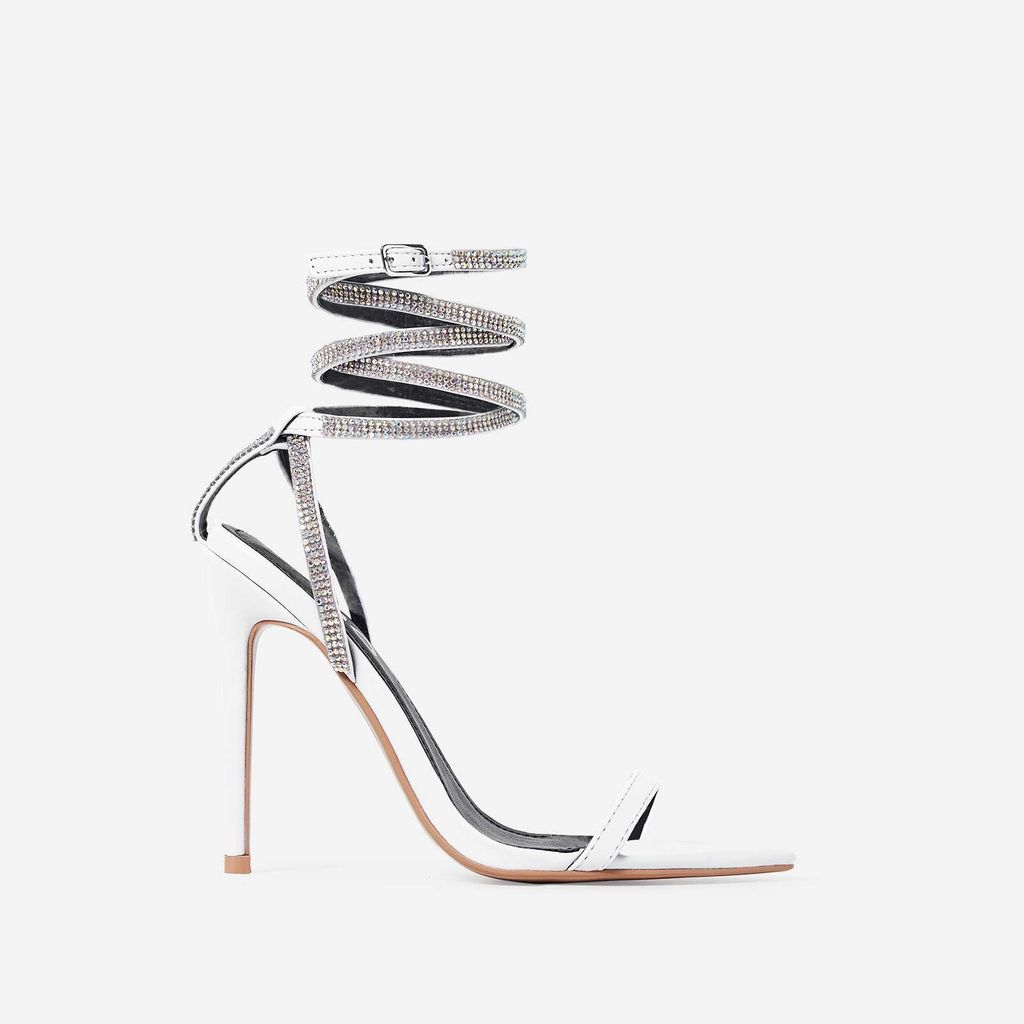 Srebrne sandale na visoku potpeticu - 3