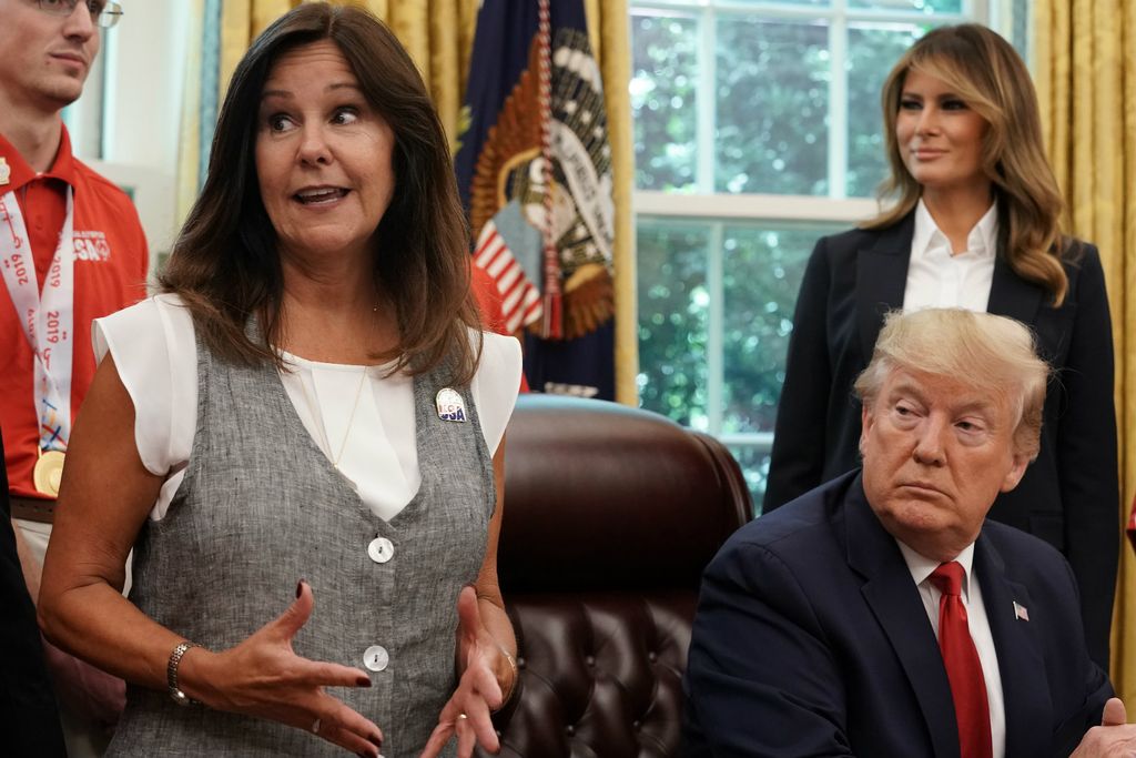 Karen Pence, Donald Trump i Melania Trump u Ovalnom uredu Bijele kuće