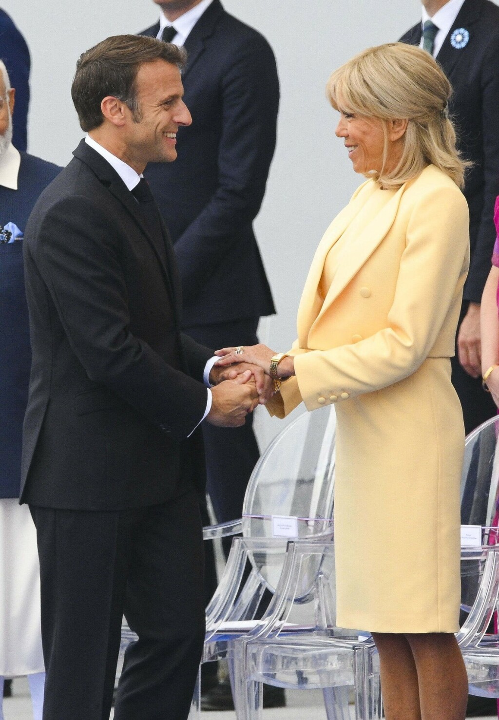 Emmanuel i Brigitte Macron na vojnoj paradi povodom obilježavanja pada Bastille