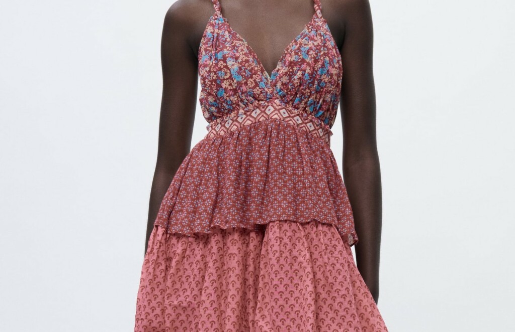 Haljina s volanima i uzorkom iz Zare