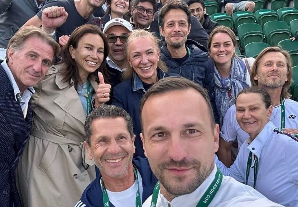 Iva Majoli s ekipom na Wimbledonu