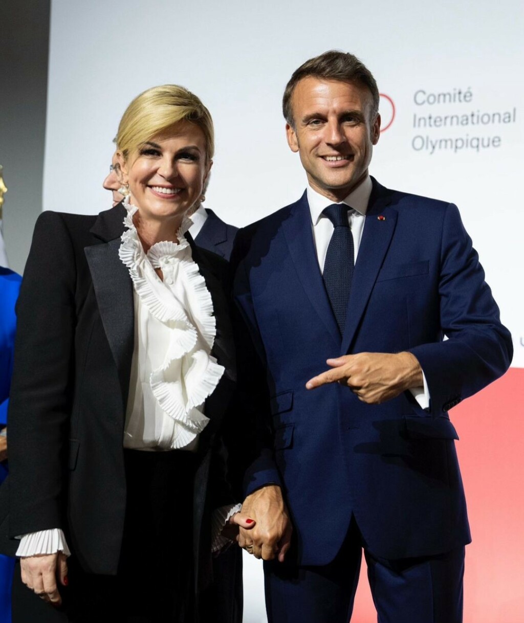 Kolinda Grabar-Kitarović i Emmanuel Macron u Parizu uoči OI