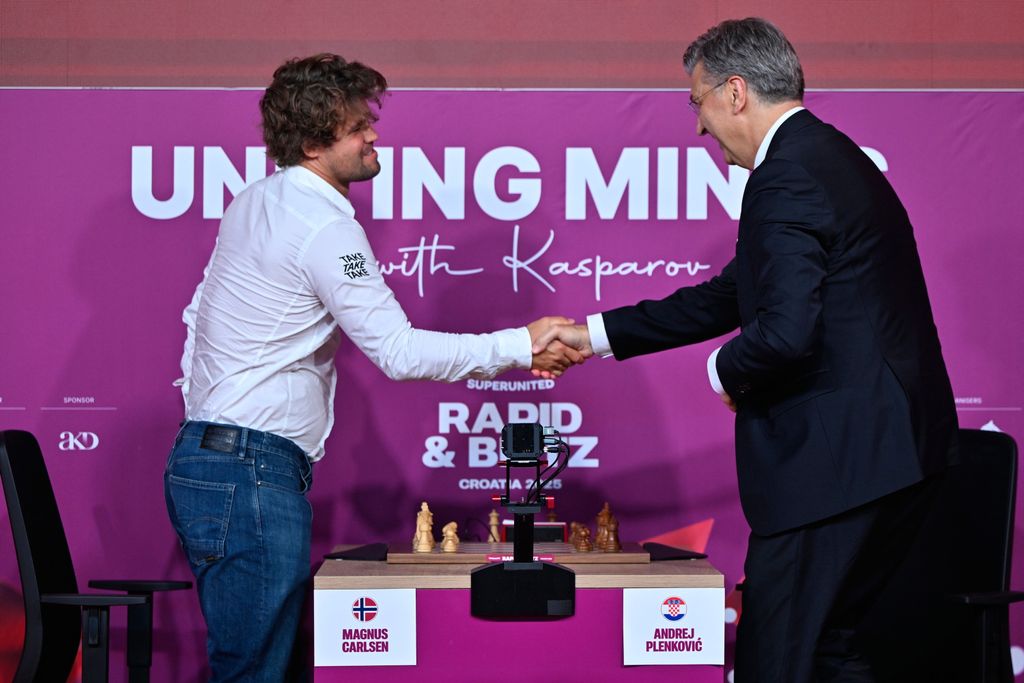 Magnus Carlsen, Andrej Plenković, Gari Kasparov - 2
