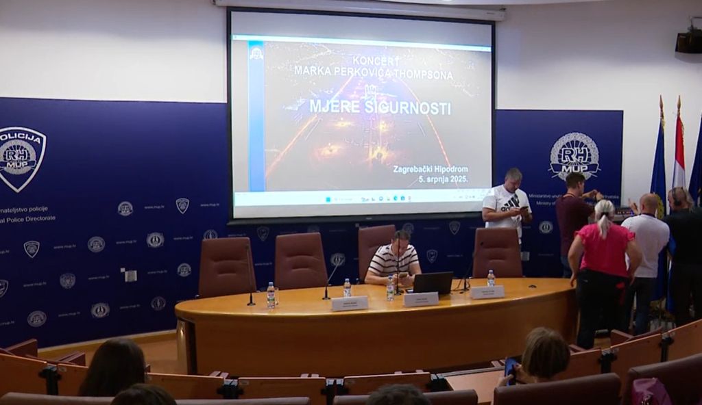 MUP-ova konferencija za medije o mjerama sigurnosti na Thompsonovu koncertu