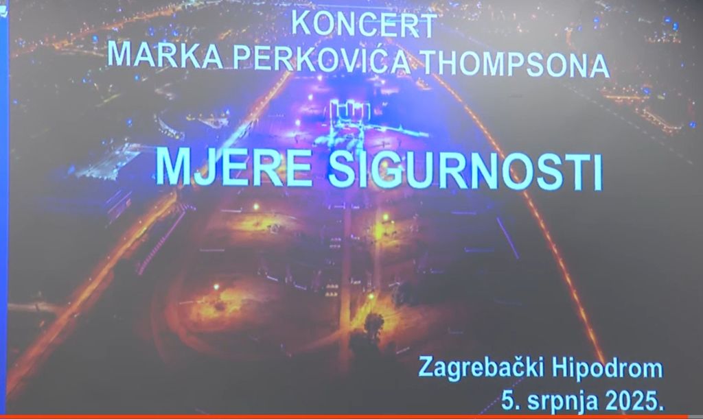 MUP-ova konferencija za medije o mjerama sigurnosti na Thompsonovu koncertu