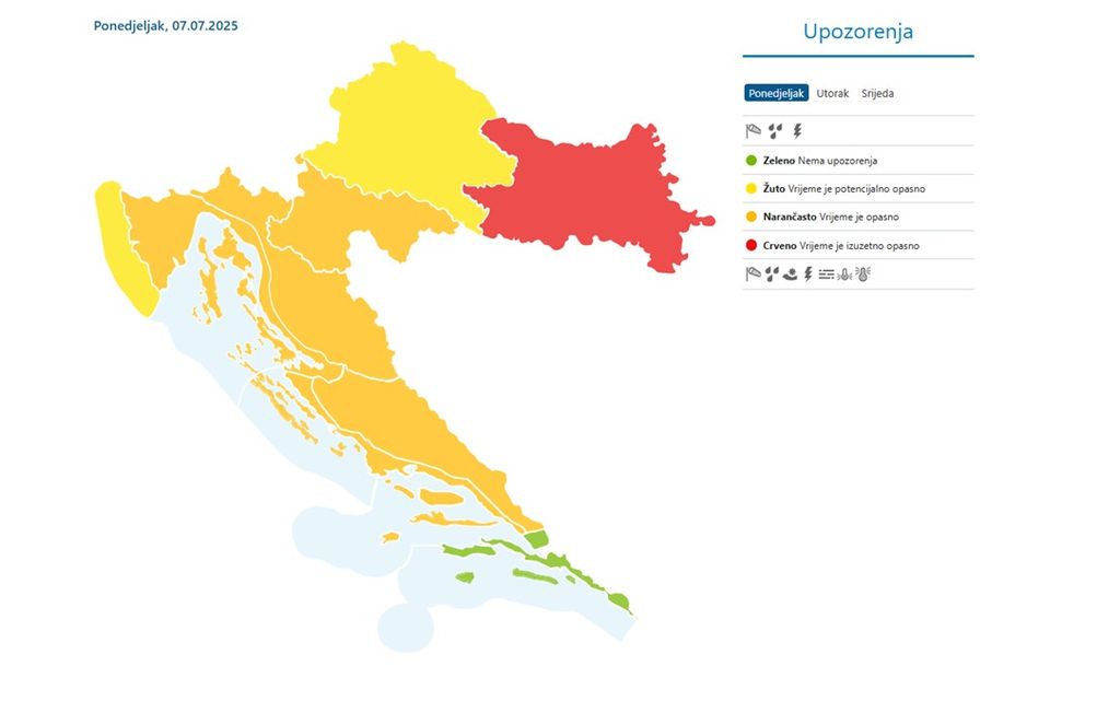 Pala skela sa zgrade Pošte u Osijeku