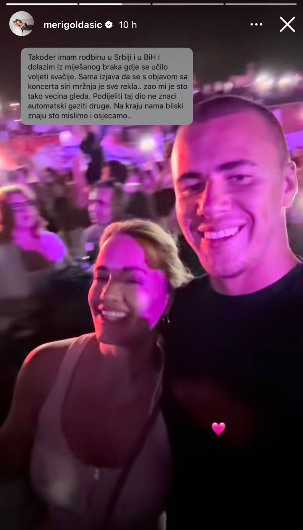 Meri Goldašić na Instagramu