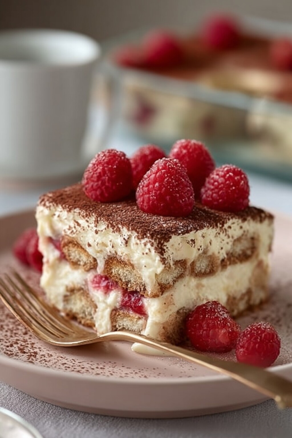 Sladoledni tiramisu s malinama