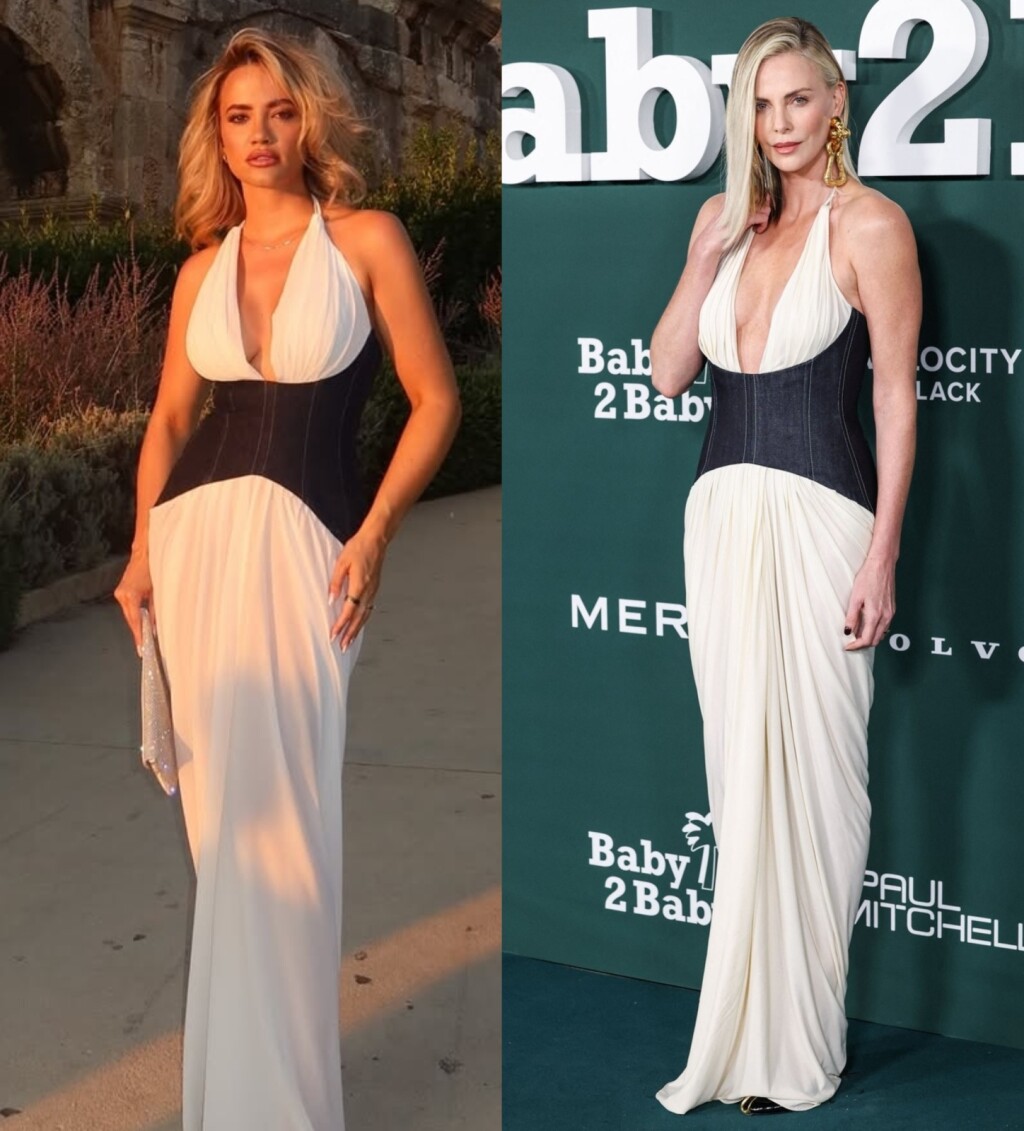 Meri Goldašić i Charlize Theron u istoj haljini