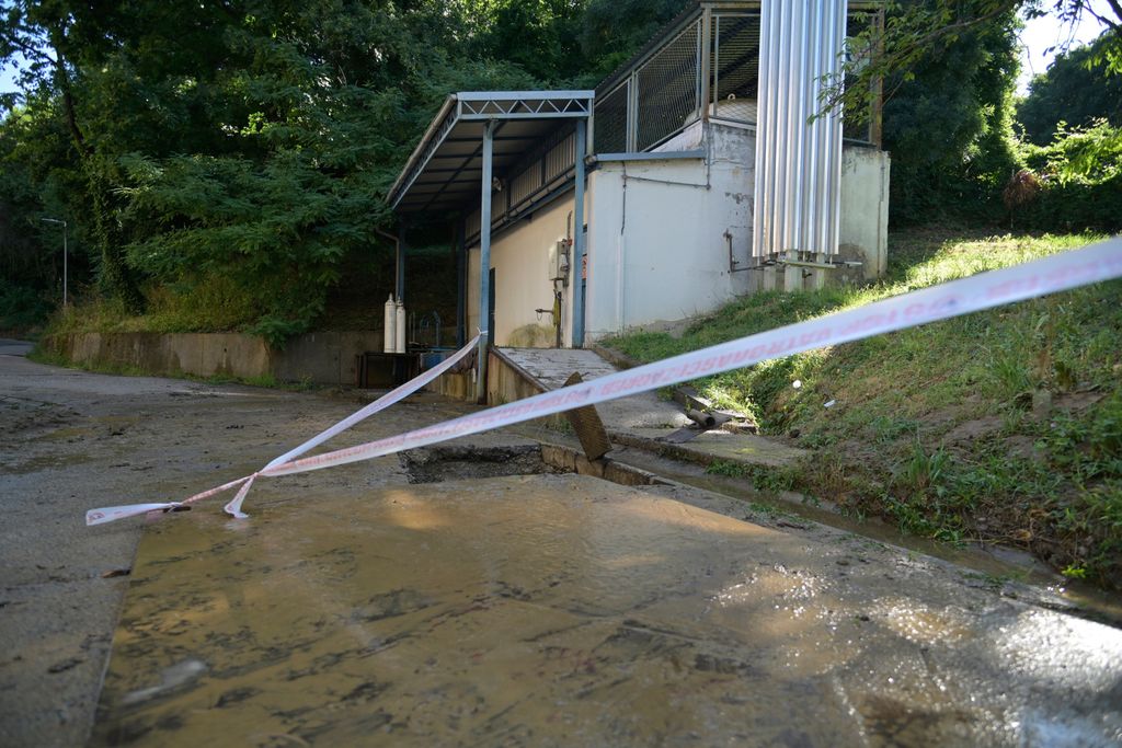 Poplava u dvorištu bolnice u Rockfellerovoj ulici