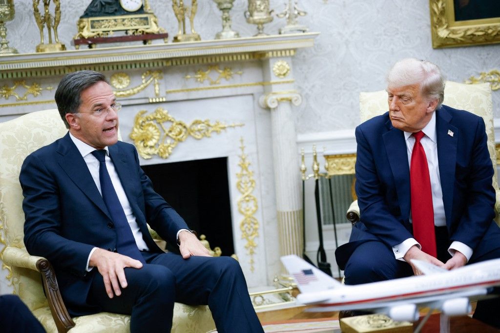 Mark Rutte i Donald Trump