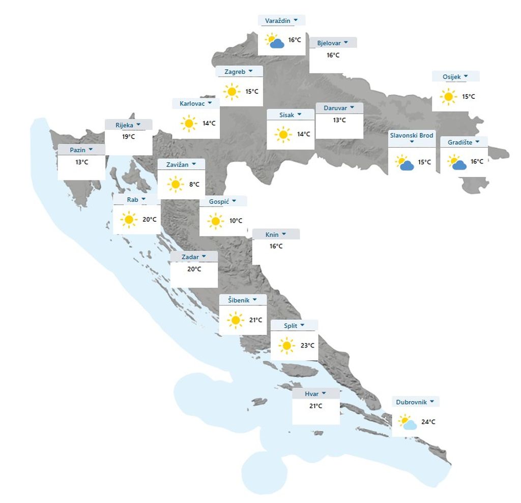 Sunčano vrijeme u Hrvatskoj