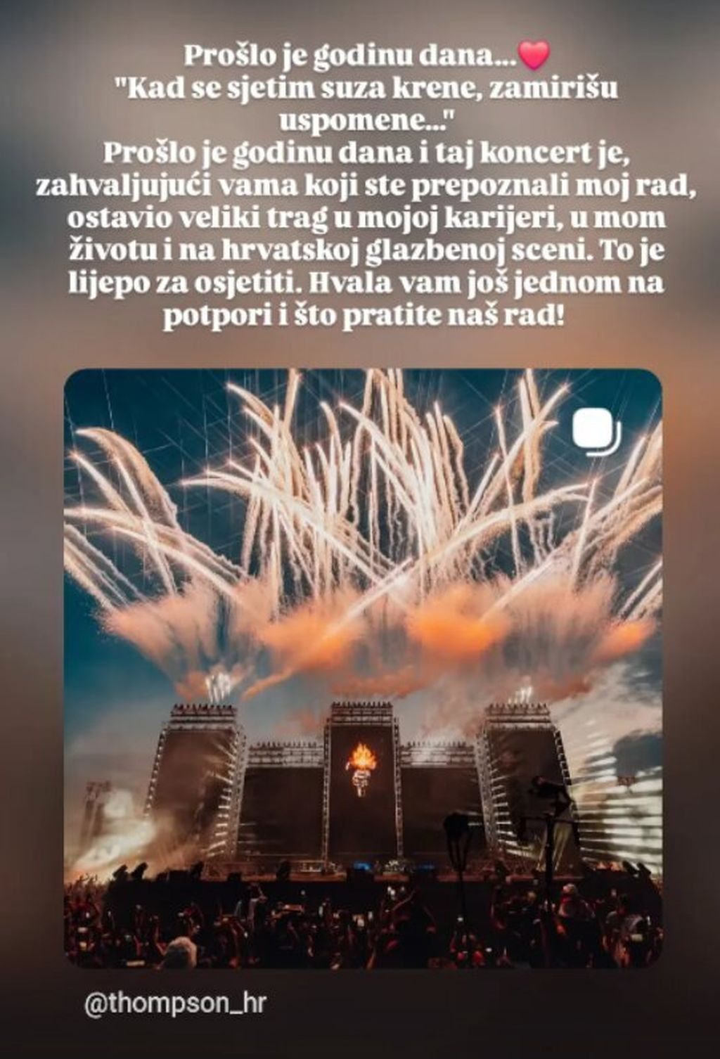 Thompson na Instagramu