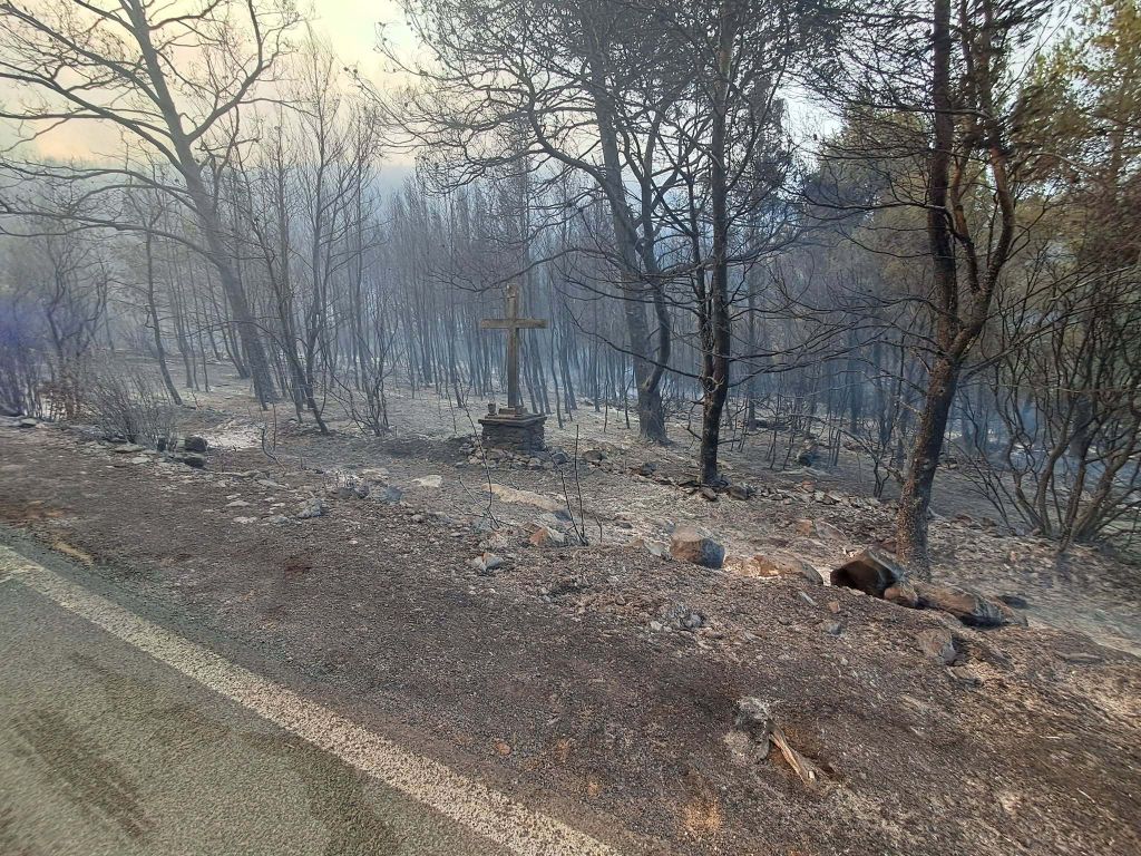 Posljedice požara na Korčuli